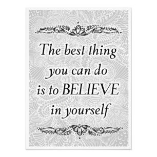Foto Creer en ti mismo - Elegante cita motivacional