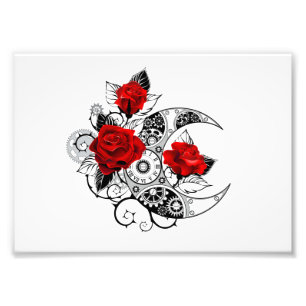 Foto Crescente Mecánico con Rosas Rojas