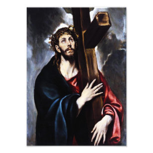 Foto Cristo greco llevando la imagen cruzada