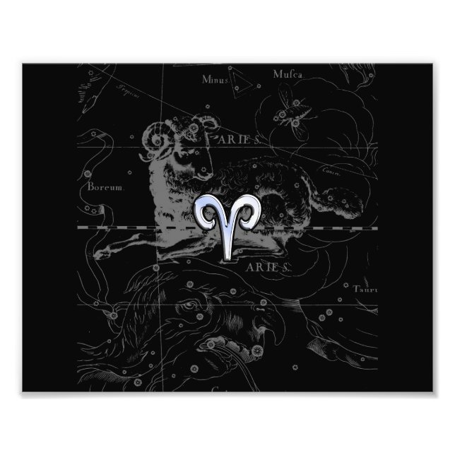 Foto Cromo como Aries Zodiac Rótulo Vintage Hevelius (Frente)