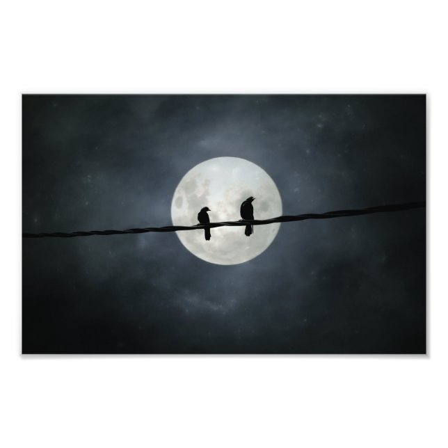 Foto Crows Iluminados Por La Luna De Resbaladizo (Frente)
