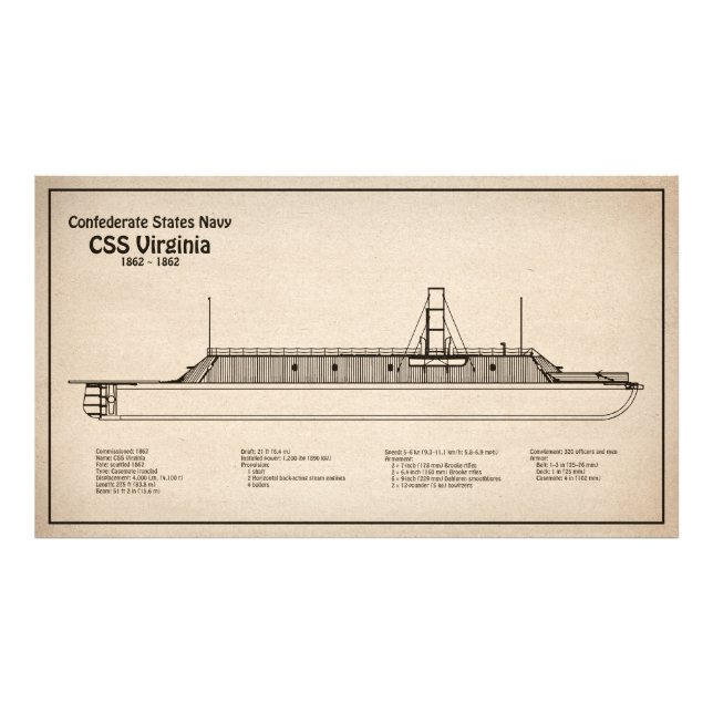 Foto CSS Virginia - Ship Blueprint Planes SD (Frente)