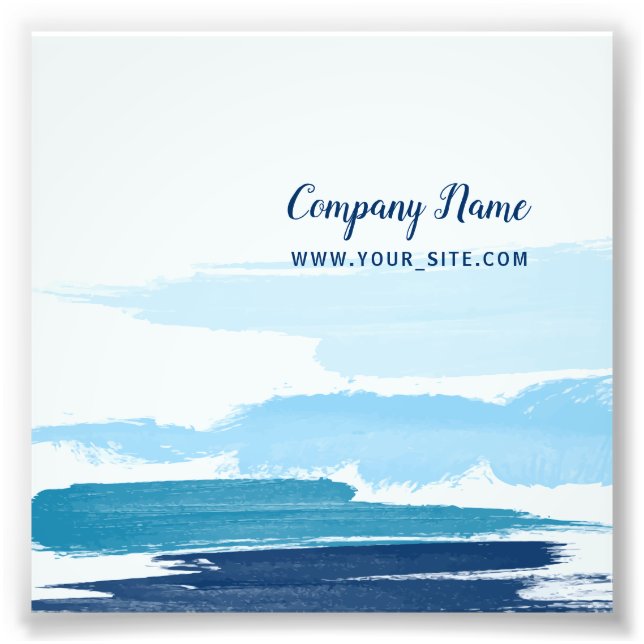 Foto Cuadrado de pinceles de agua (Frente)