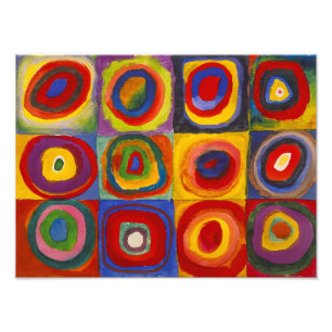 Foto Cuadrados con círculos concéntricos   Kandinsky