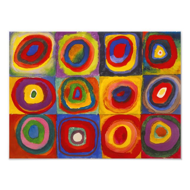 Foto Cuadrados con círculos concéntricos | Kandinsky | (Frente)