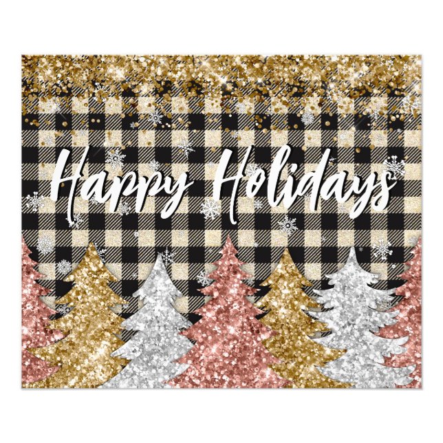 Foto Cuadros de Navidad y brillo con texto (Frente)