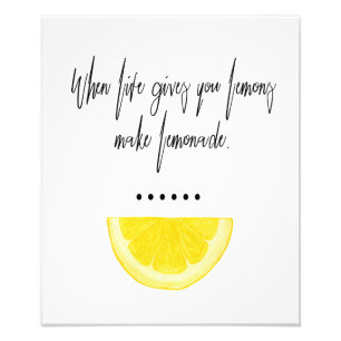Foto Cuando la vida te da limones Caligrafía Arte Limón
