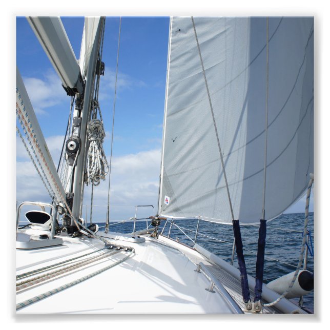 Foto Cubierta de velero blanco en primer plano (Frente)
