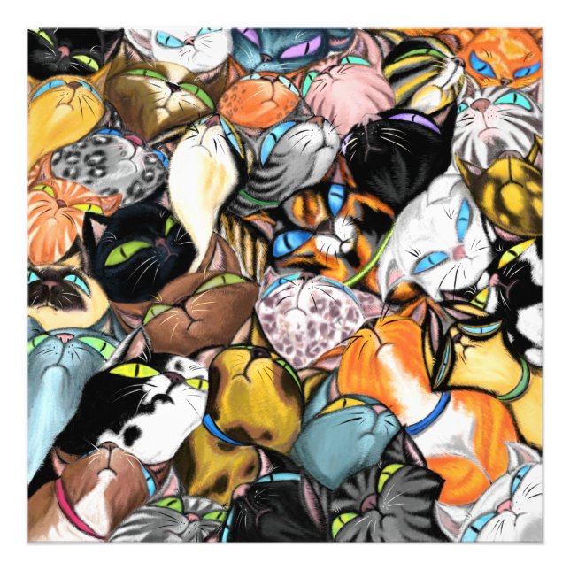 Foto Cudddling Cats Poster (Frente)