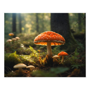 Foto Cultivando champiñones en el bosque