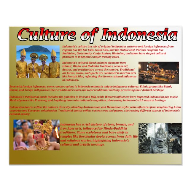 Foto Cultura de Indonesia (Frente)