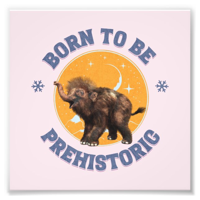 Foto Cumpleaños divertido de mamut bebé prehistórico (Frente)
