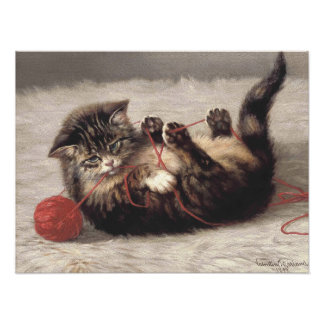 Foto Cuna de gato, bola de yarn de gato