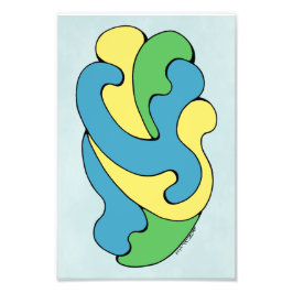 Foto Curvas de abrazo (amarillo, azul, verde)