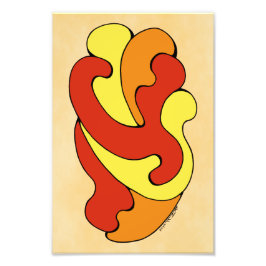 Foto Curvas de abrazo (amarillo, rojo, Naranja)