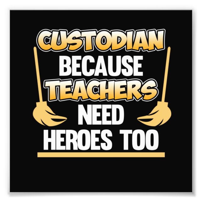 Foto Custodio Profesor Hero School Caretaker Janitor Gr (Frente)