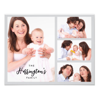 Foto Custom 4 Family Photos Collage Rectangle Frame