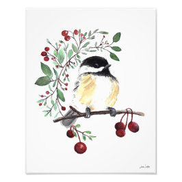 Foto Cute Chickadee Watercolor