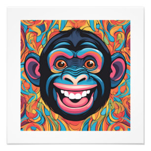 Foto Cute Crazy Funny Chimpanzee