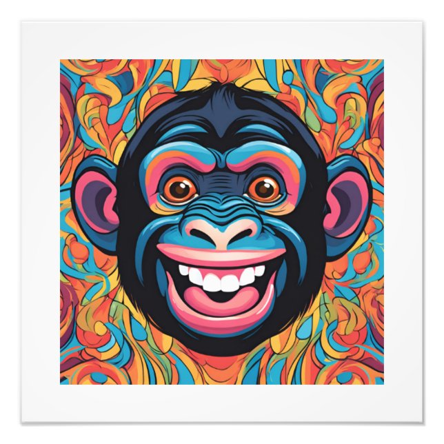 Foto Cute Crazy Funny Chimpanzee (Frente)