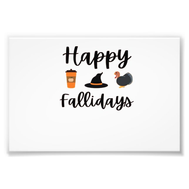 Foto Cute Fall season Happy Fallidays Thanksgiving Hall (Frente)