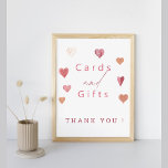 Foto Cute Hearts Girly Baby Shower Cards and Gifts Rótu<br><div class="desc">Con un delicado diseño de corazones acuáticos, se complementa perfectamente con un querido tema de la ducha de bebé. Ya sea que estés acogiendo una ducha de bebé en febrero, una ducha de bebé de San Valentín o celebrando la llegada de "un poco de cariño", este cartel es una adición...</div>