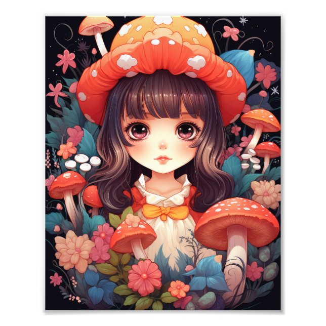 Foto Cute Kawaii Chibi Mushroom (Frente)