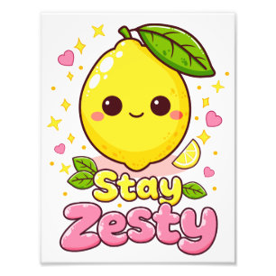 Foto Cute Kawaii Limón “Mantén Zesty”