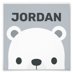 Foto Cute Little Polar Bear con nombre personalizado Ph