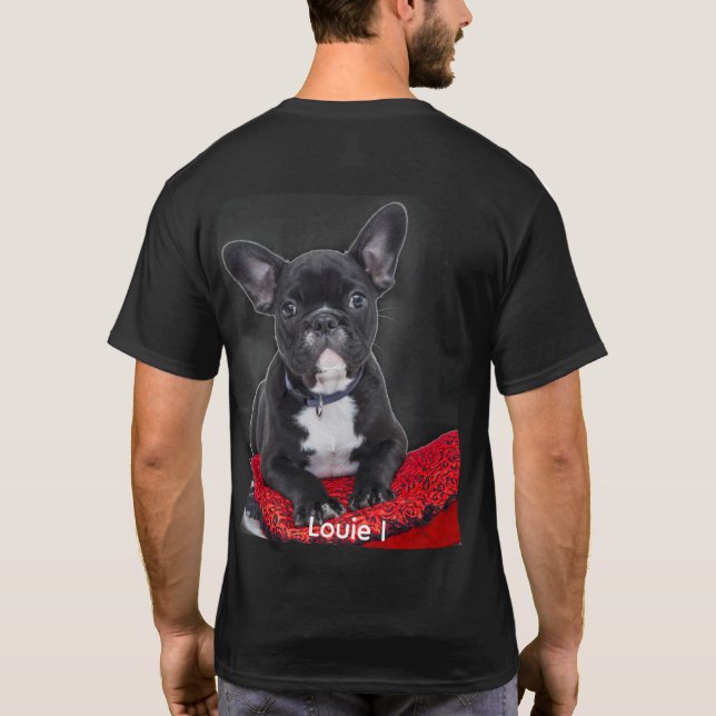 Foto Cute Louie I Camiseta de Bulldog francés negr (Reverso)