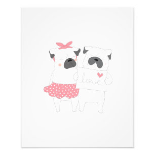Foto Cute Pareja Bulldog francés Amor Perro Lover
