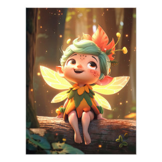 Foto Cute Pixie Elf en el bosque