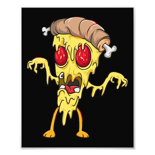 Foto Cute Zombie Pizza Slice (Frente)