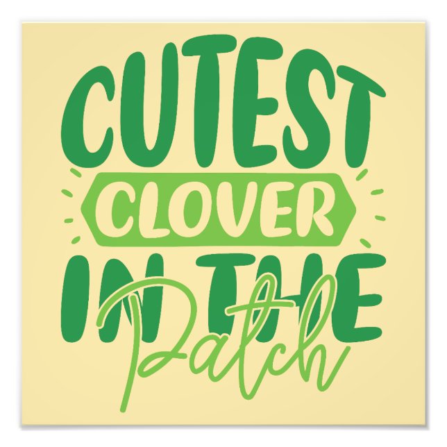 Foto cutest clover in the patch - St. Patrick's Day (Frente)
