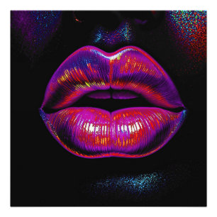 Foto Cyber Venus Lips - Retrato de labios coloridos