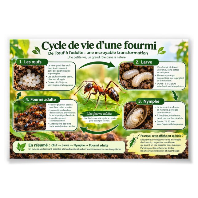 Foto cycle de vie d'une fourmi (Frente)