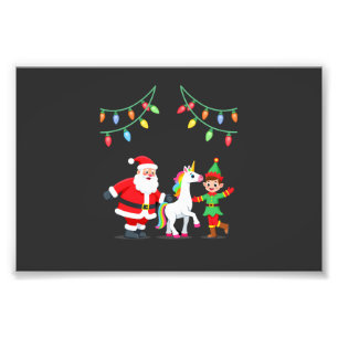 Foto Dabbing Santa Elfo Unicornio Navidad Niños Chicos