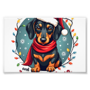 Foto Dachshund Santa En La Lista De Traviesos Dachshund