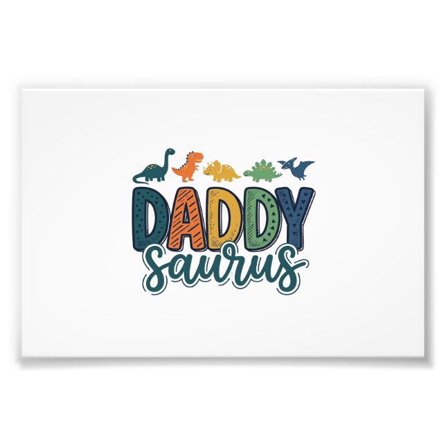 Foto Daddy Saurus Diseño de vector de papá dinosaurio l (Frente)