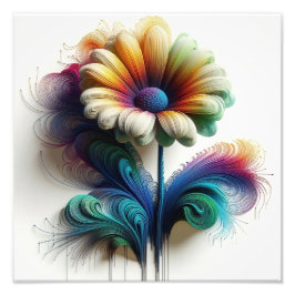 Foto Daisitas abstractas en ondas electromagnéticas