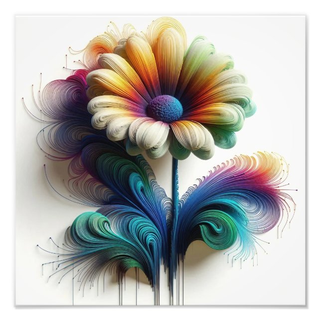 Foto Daisitas abstractas en ondas electromagnéticas (Frente)