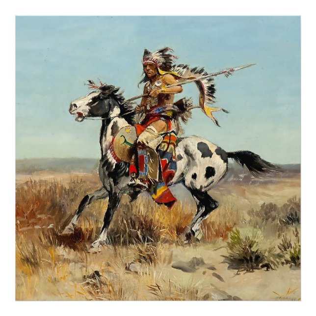 Foto "Dakota Chief" Arte Occidental por Charles M Russe (Frente)
