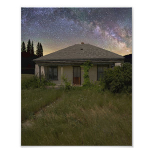 Foto Dakota del Sur abandonada en Cottonwood de noche