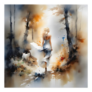 Foto Dama Caminando Por Un Bosque