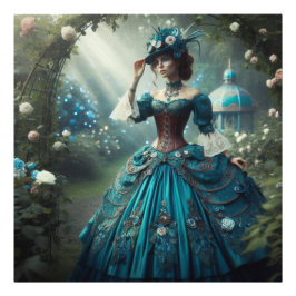 Foto Dama de jardín victoriano vintage steampunk
