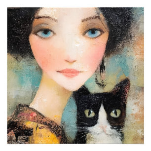 Foto Damas y Gatos – Colección de Retratos Vintage 1