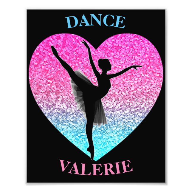Foto Dance Ballerina con nombre personalizado (Frente)