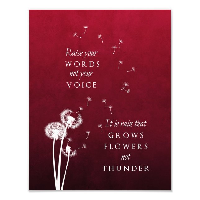 Foto Dandelion Art - Eleva tus palabras (Frente)