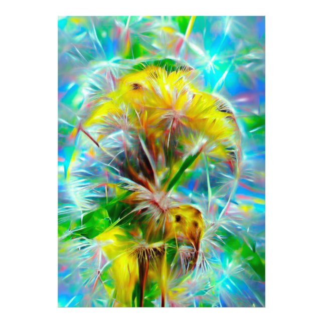 Foto Dandelions etéreos en Neon Dreamscape (Frente)