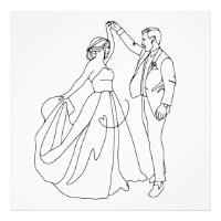Danza Eterna – Arte de Línea Minimalista para Boda